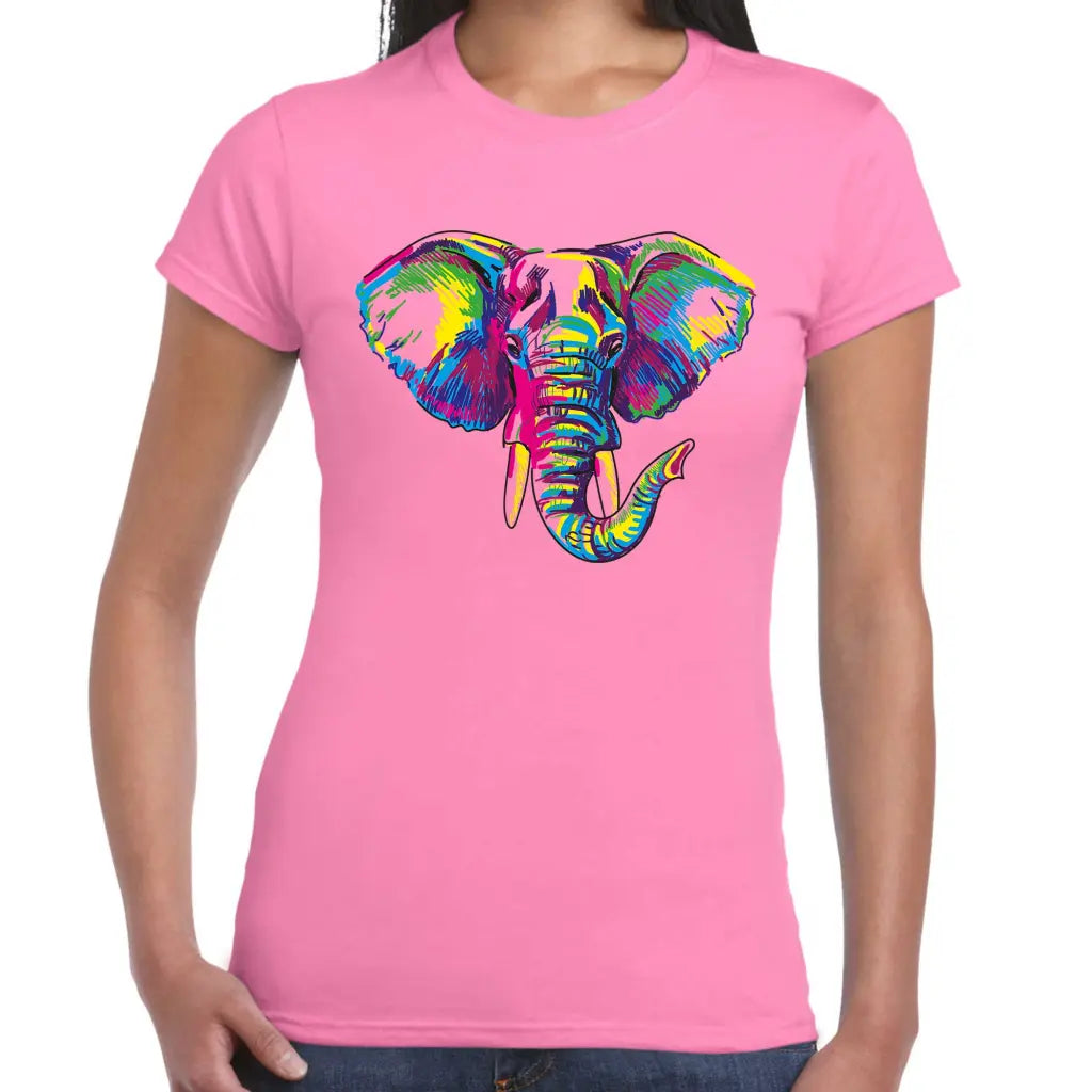 Colourful Elephant Ladies T-shirt - Tshirtpark.com