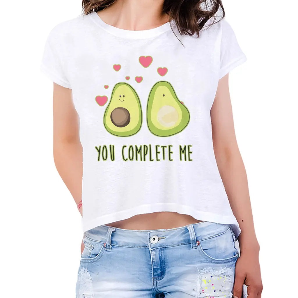 Complete Me Avacado Womens Crop Tee - Tshirtpark.com