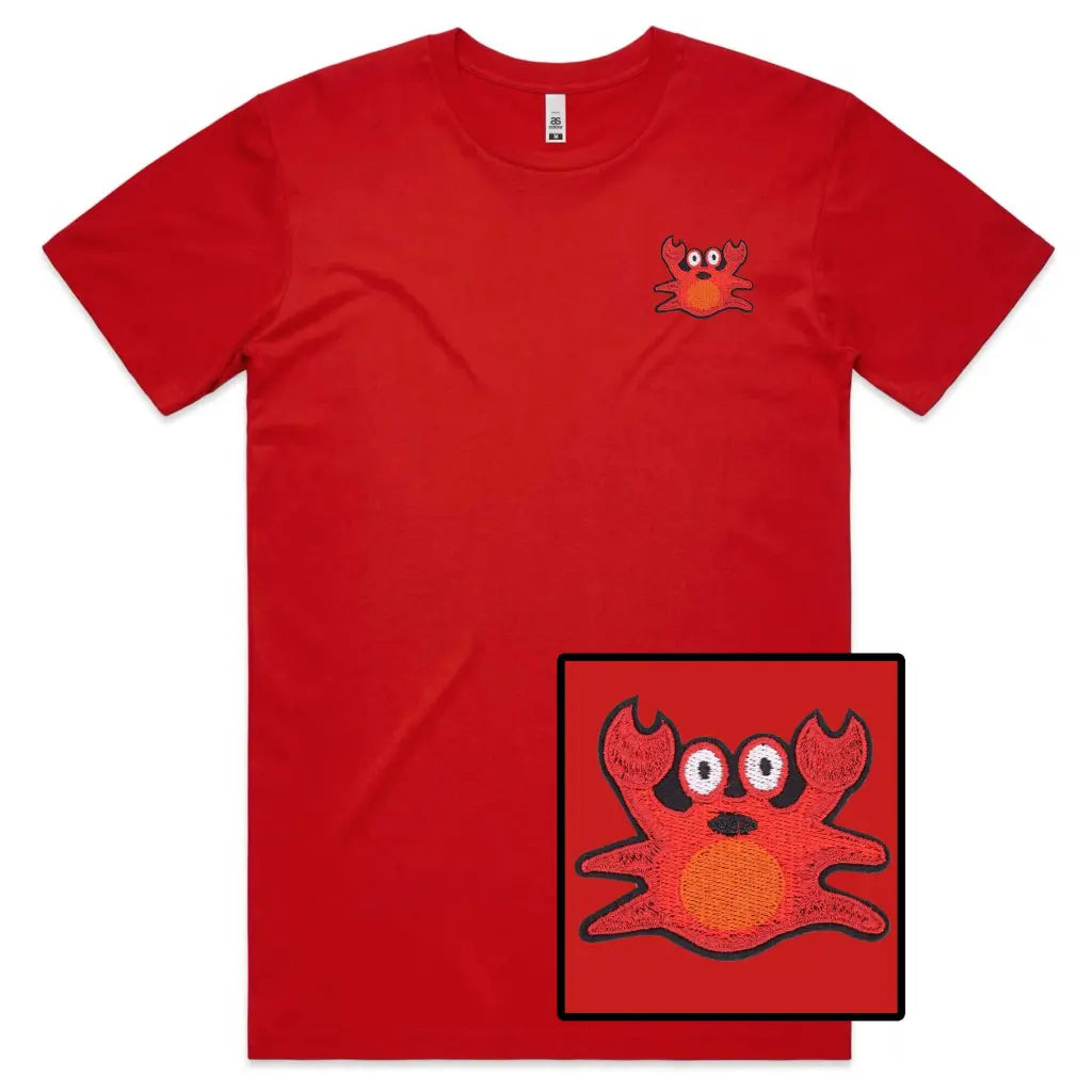 Crab Embroidered T-Shirt - Tshirtpark.com