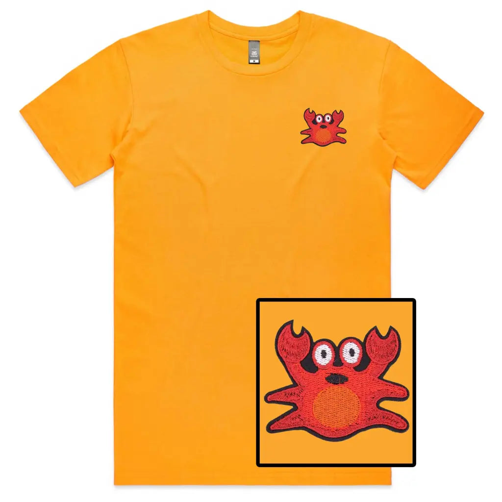 Crab Embroidered T-Shirt - Tshirtpark.com