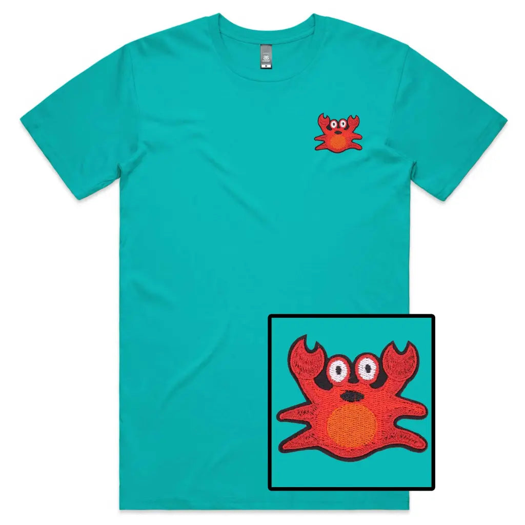 Crab Embroidered T-Shirt - Tshirtpark.com