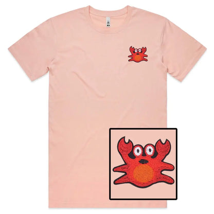 Crab Embroidered T-Shirt - Tshirtpark.com