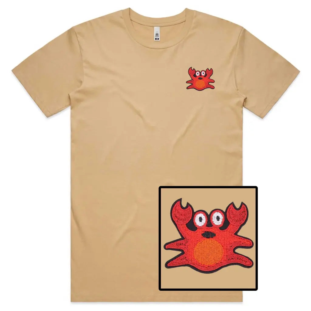Crab Embroidered T-Shirt - Tshirtpark.com
