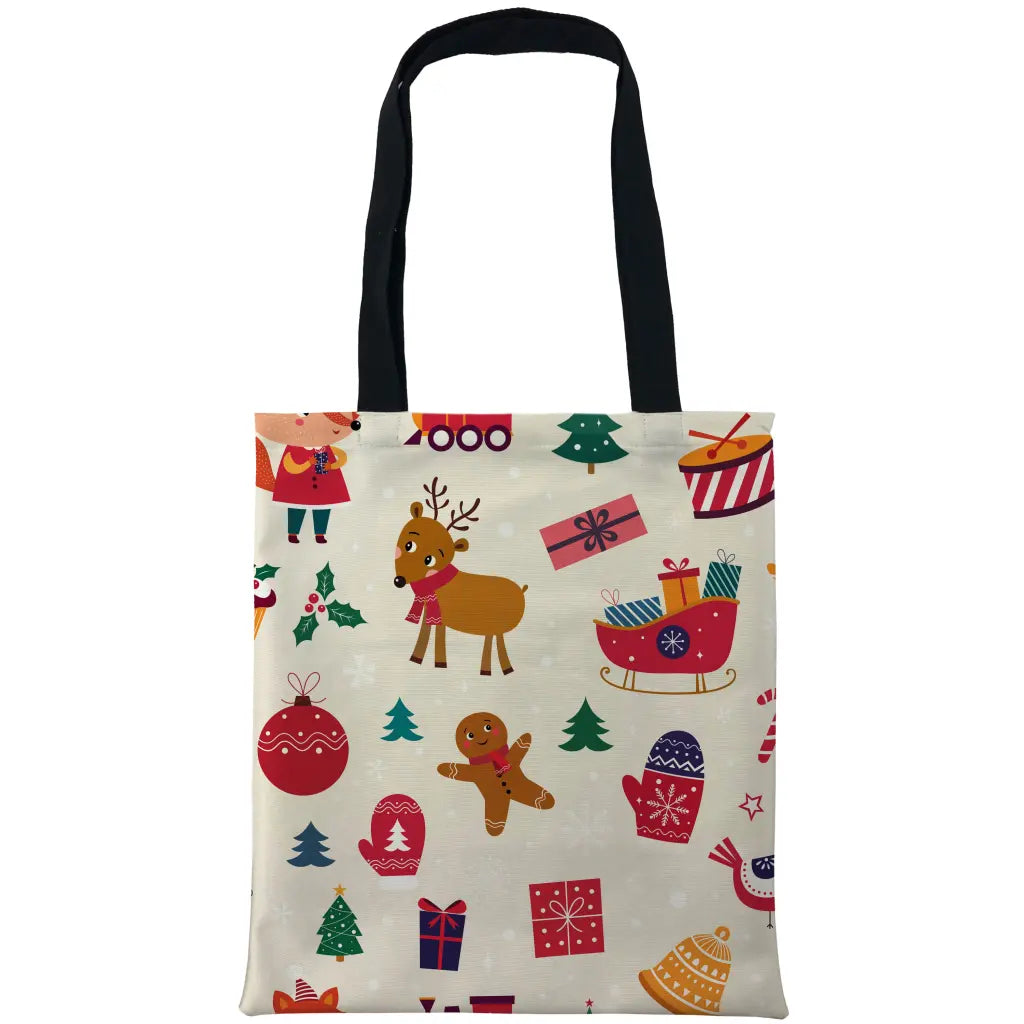 Cute Christmas Reindeer Gingerbread Man Bags