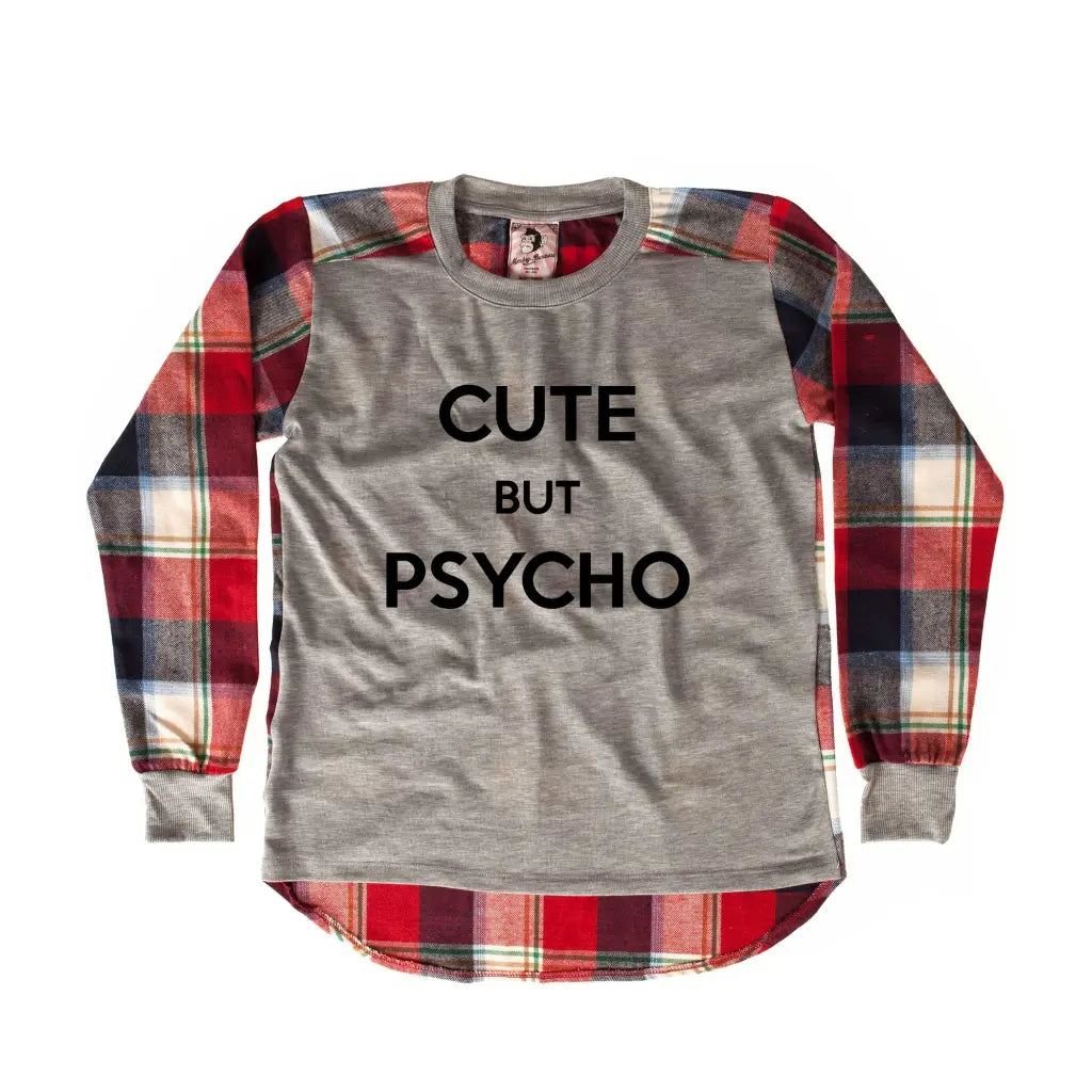 Cute Psycho Chequered SweatShirt - Tshirtpark.com