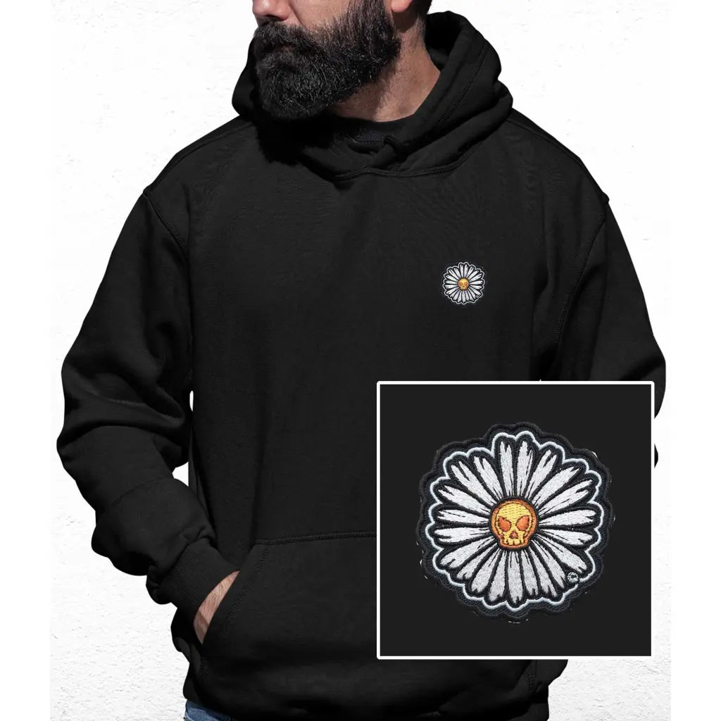 Daisy Skull Embroidered Colour Hoodie - Tshirtpark.com