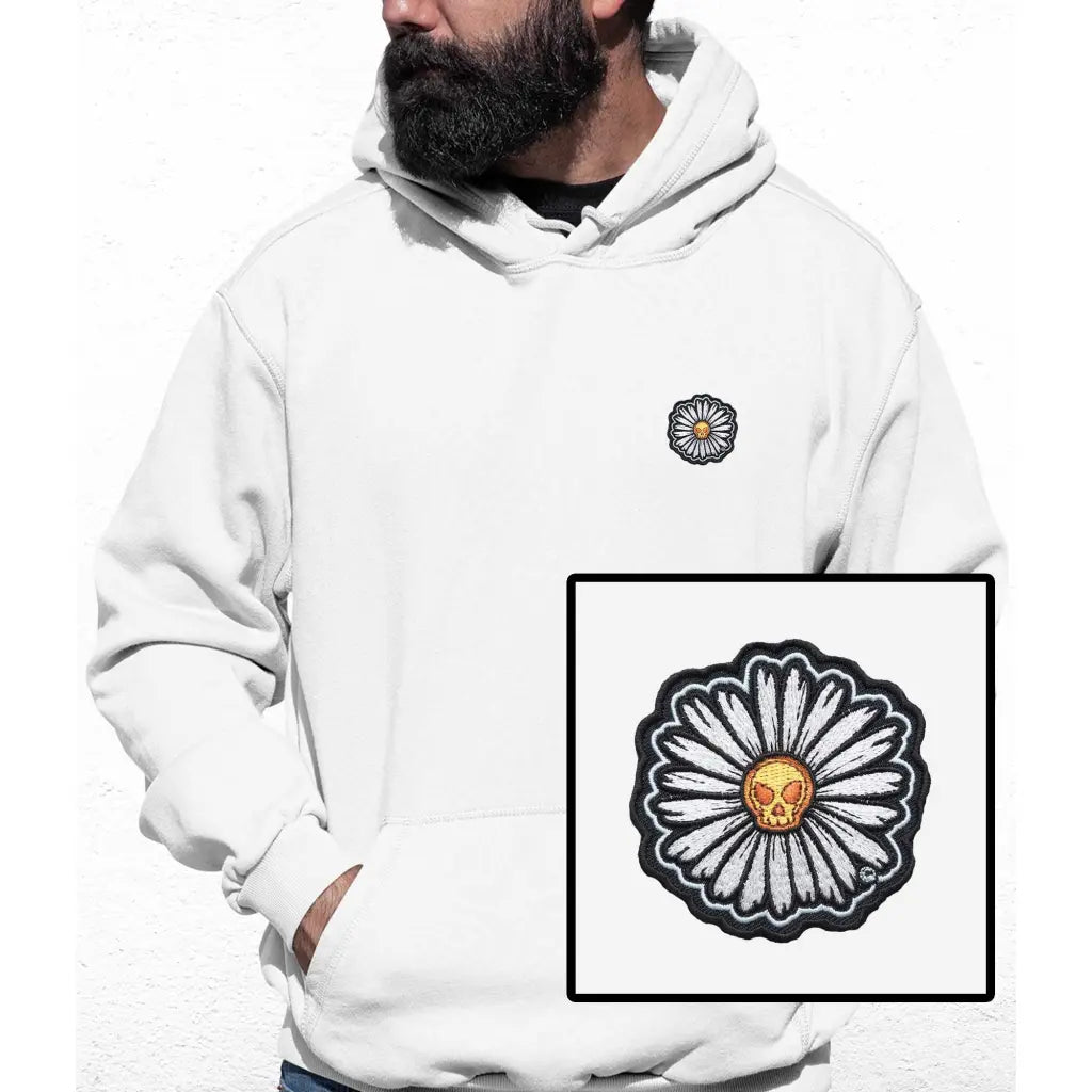 Daisy Skull Embroidered Colour Hoodie - Tshirtpark.com