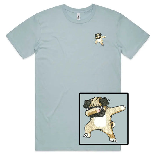 Dancing Pug Embroidered T-Shirt - Tshirtpark.com