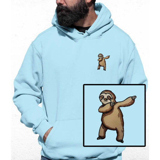 Dancing Sloth Embroidered Colour Hoodie - Tshirtpark.com