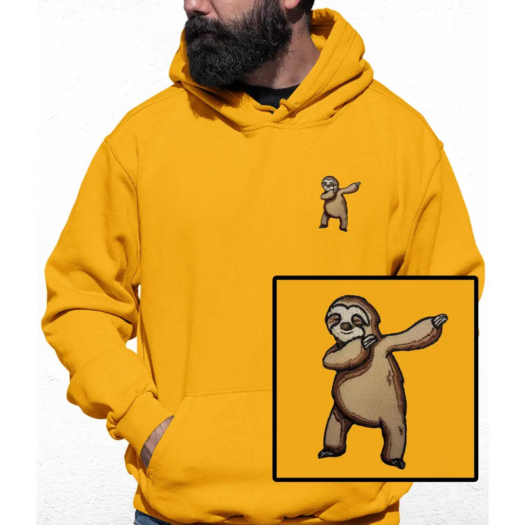 Dancing Sloth Embroidered Colour Hoodie - Tshirtpark.com