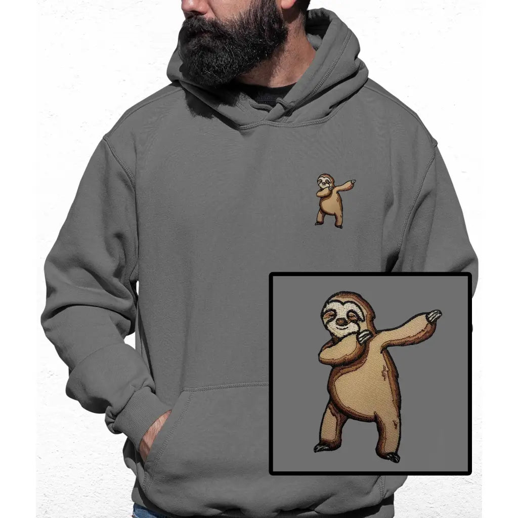 Dancing Sloth Embroidered Colour Hoodie - Tshirtpark.com