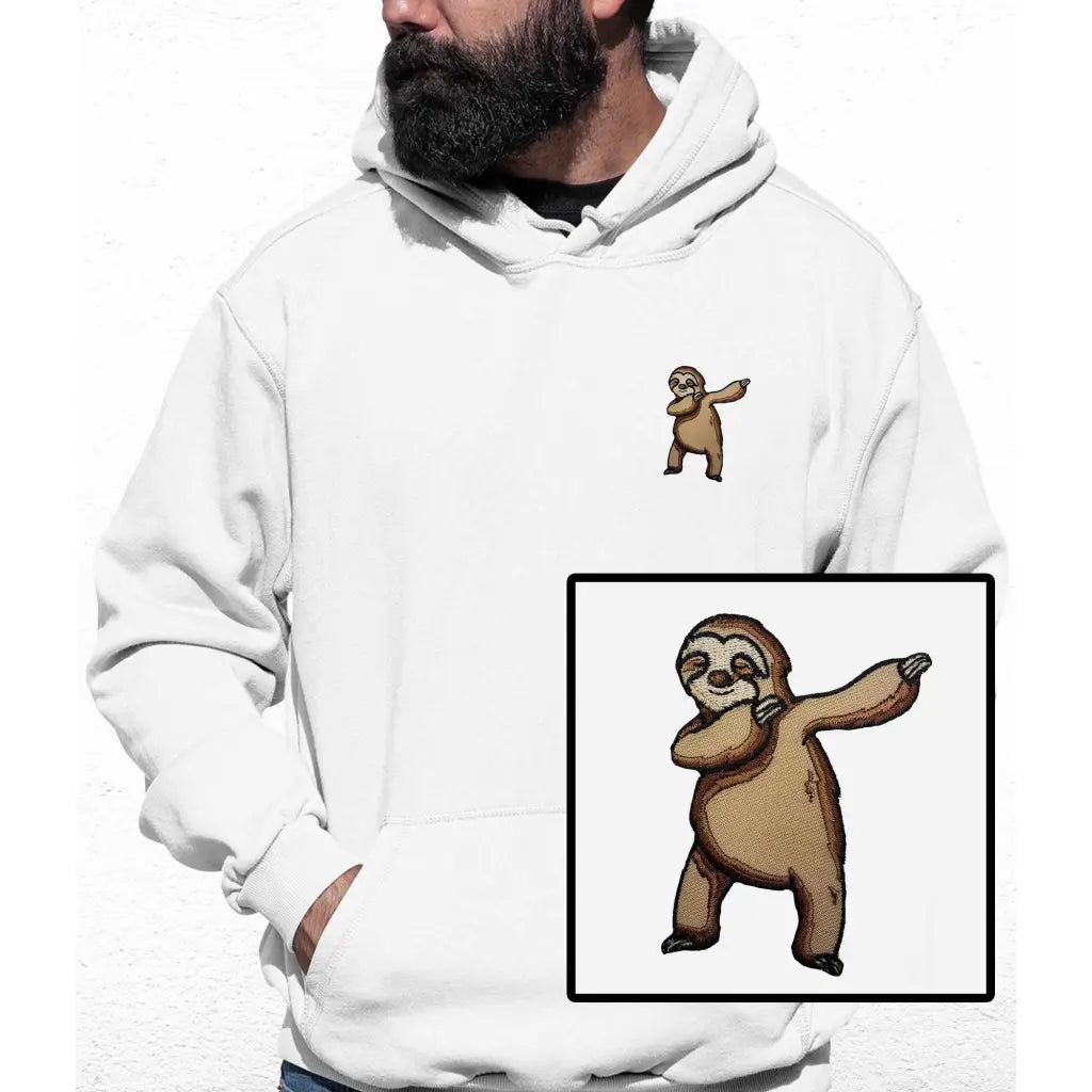 Dancing Sloth Embroidered Colour Hoodie - Tshirtpark.com