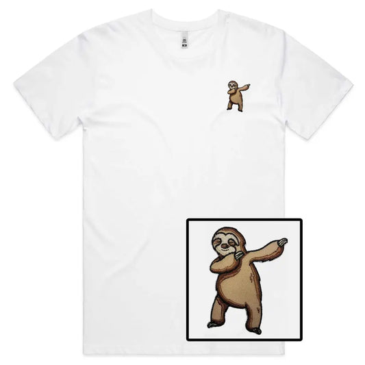 Dancing Sloth Embroidered T-Shirt - Tshirtpark.com