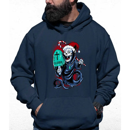 Death Closed Santa Colour Hoodie - Tshirtpark.com