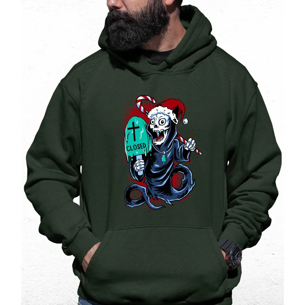 Death Closed Santa Colour Hoodie - Tshirtpark.com