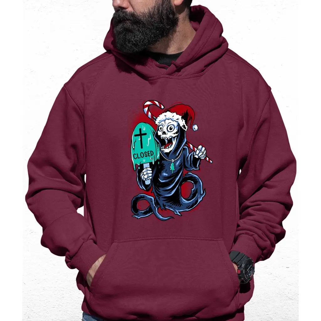 Death Closed Santa Colour Hoodie - Tshirtpark.com