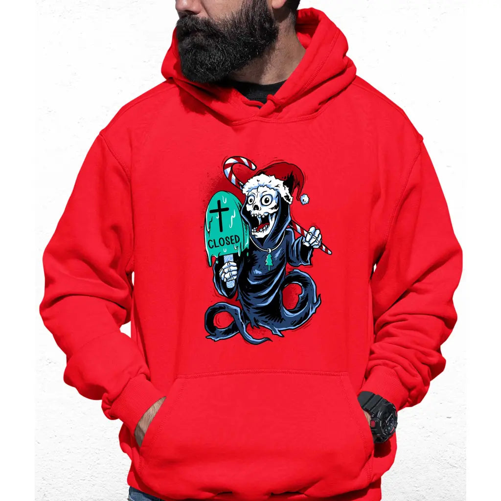 Death Closed Santa Colour Hoodie - Tshirtpark.com