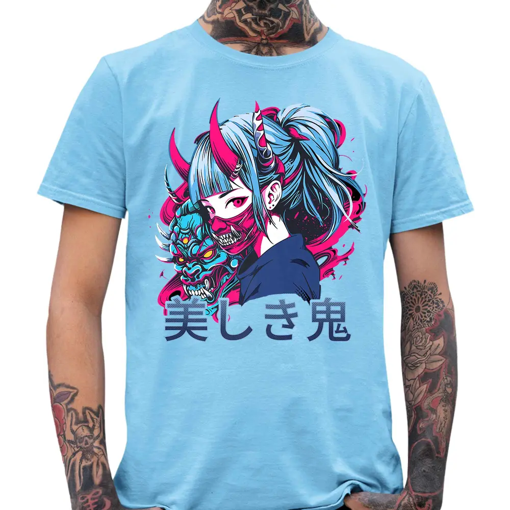 Demon Masked Anime Girl T-Shirt - Tshirtpark.com