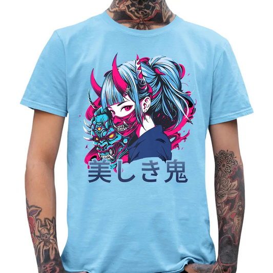 Demon Masked Anime Girl T-Shirt - Tshirtpark.com