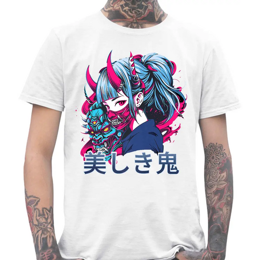 Demon Masked Anime Girl T-Shirt - Tshirtpark.com