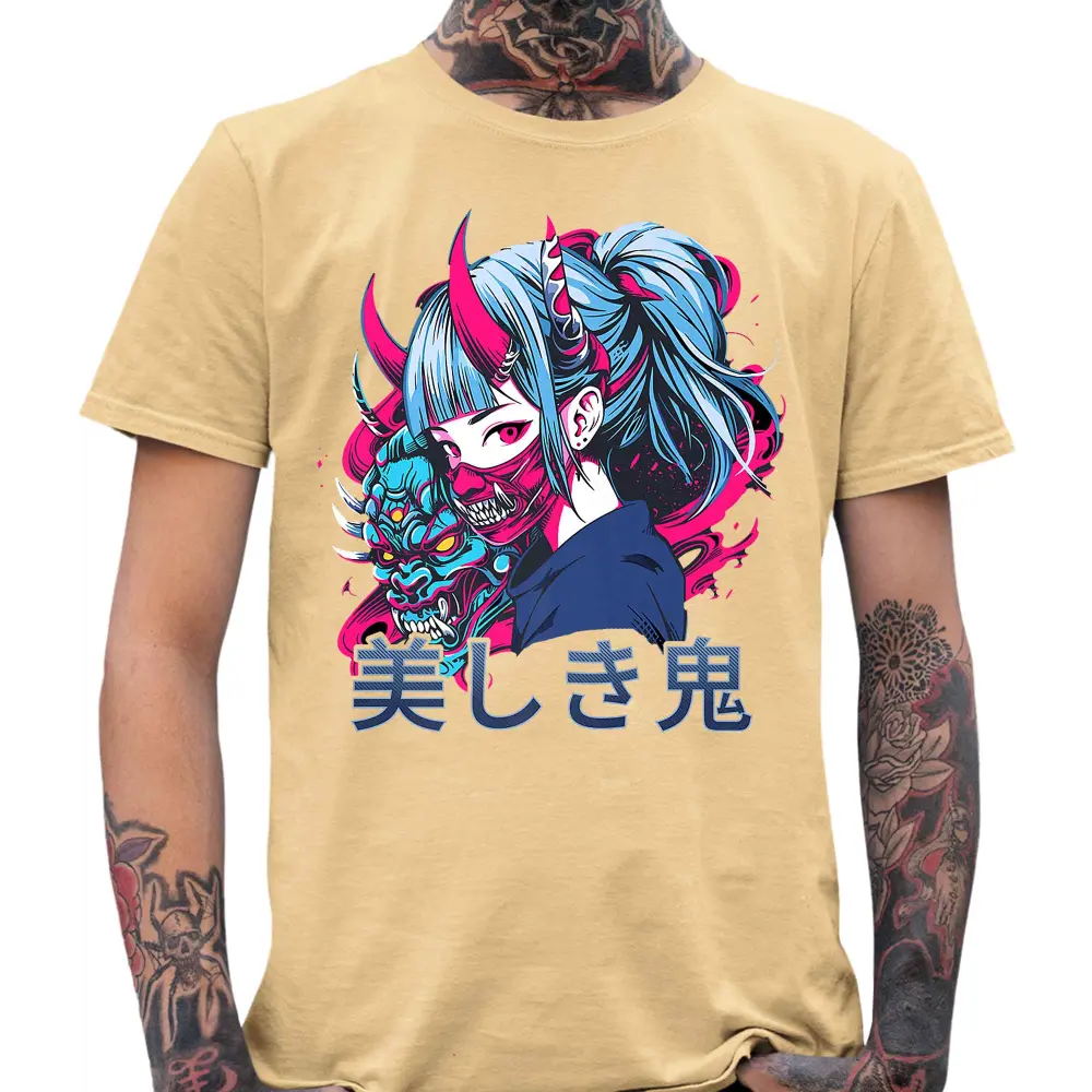 Demon Masked Anime Girl T-Shirt - Tshirtpark.com