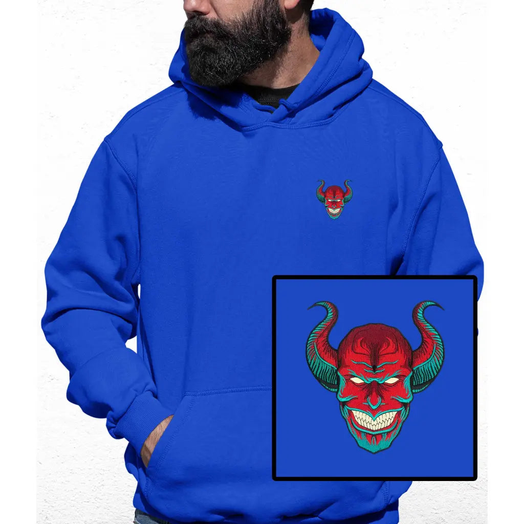 Devil Horn Embroidered Colour Hoodie - Tshirtpark.com