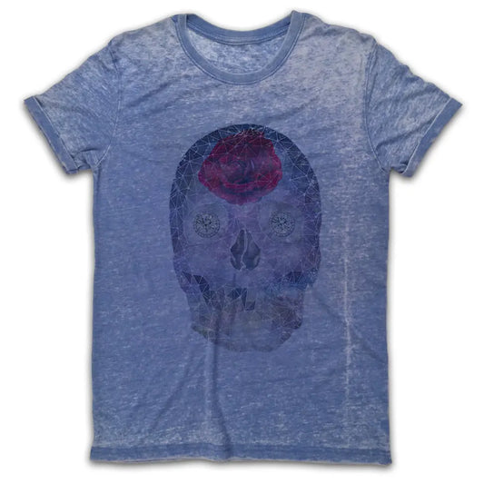 Diamond Skull Vintage Burn-Out T-shirt - Tshirtpark.com