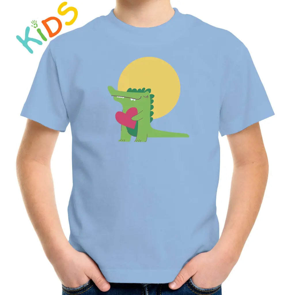 Dino With Heart Kids T-shirt - Tshirtpark.com