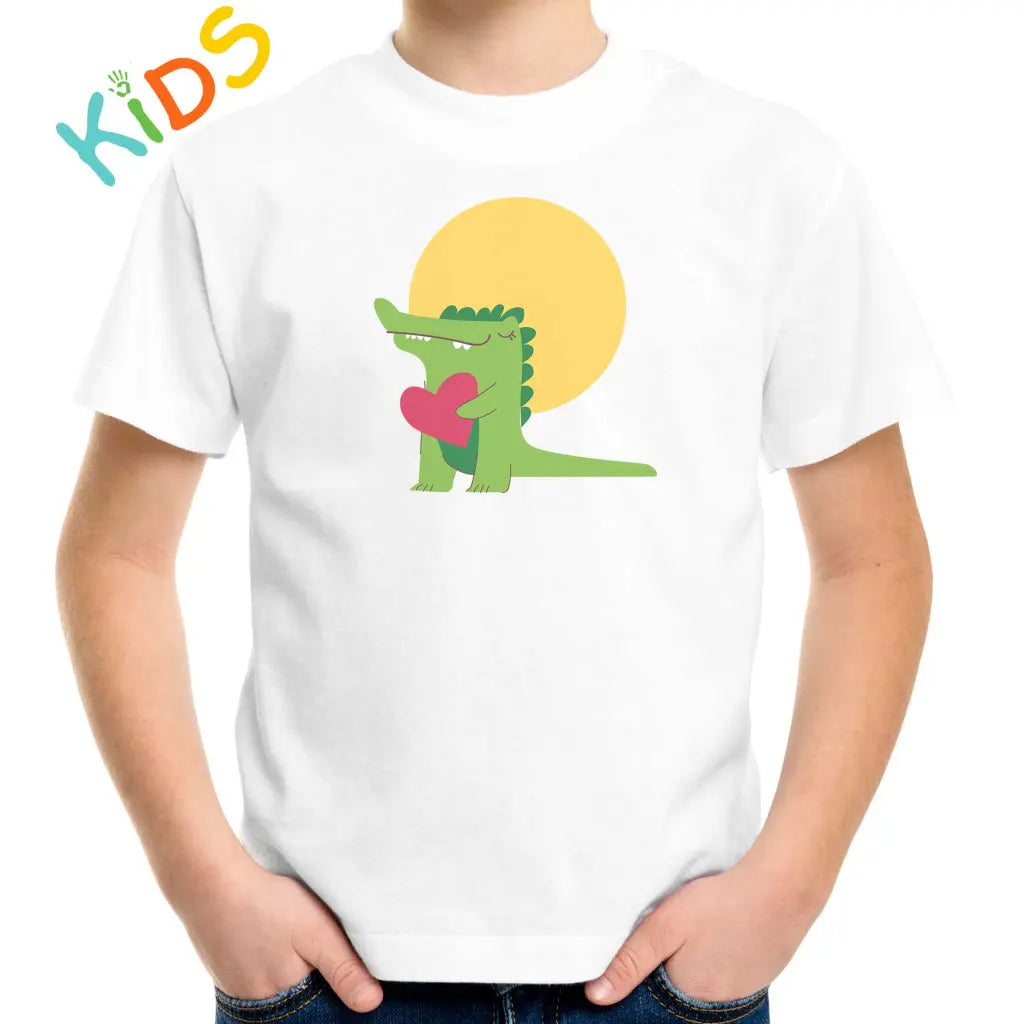 Dino With Heart Kids T-shirt - Tshirtpark.com