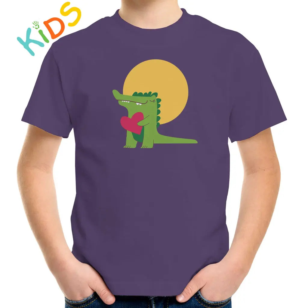 Dino With Heart Kids T-shirt - Tshirtpark.com