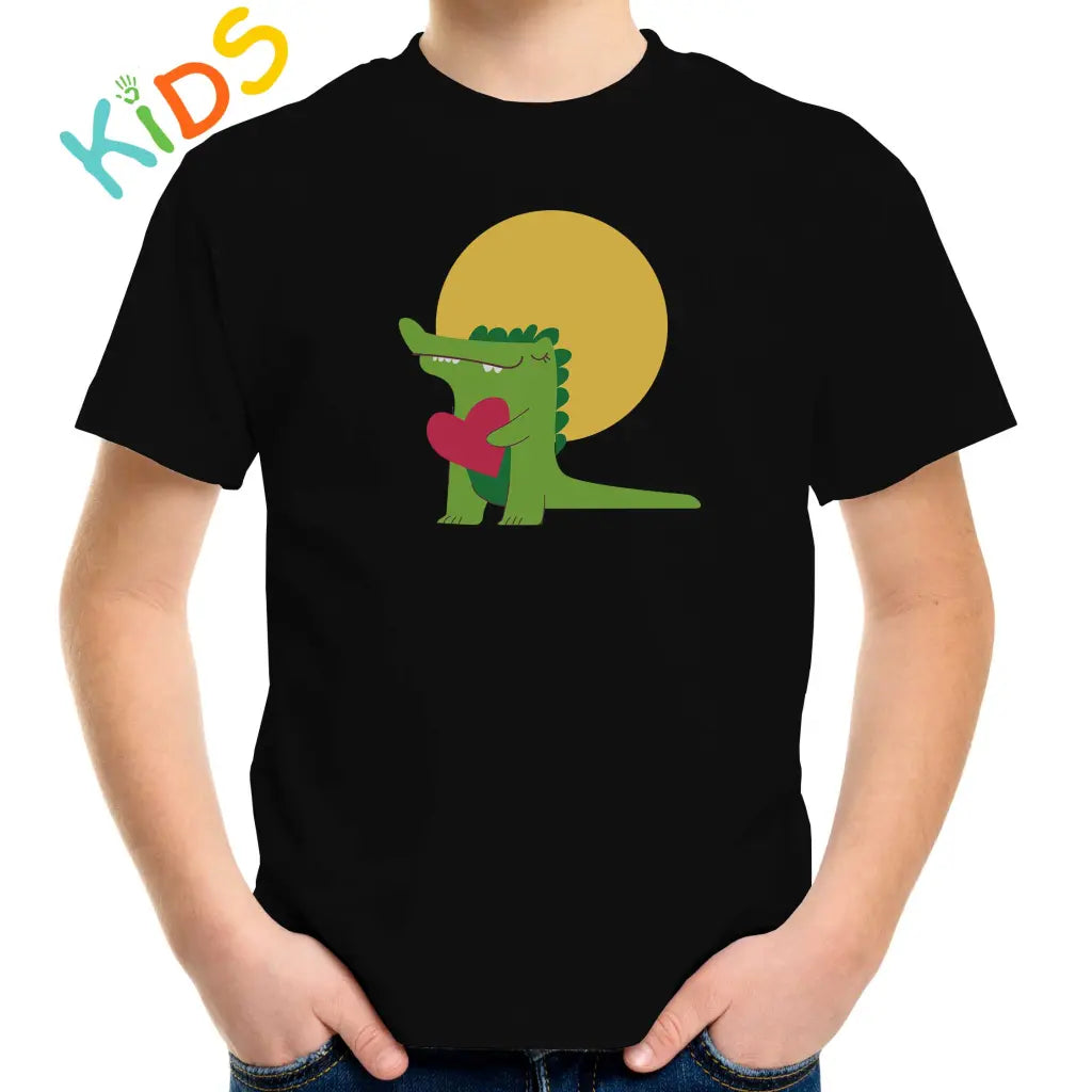 Dino With Heart Kids T-shirt - Tshirtpark.com