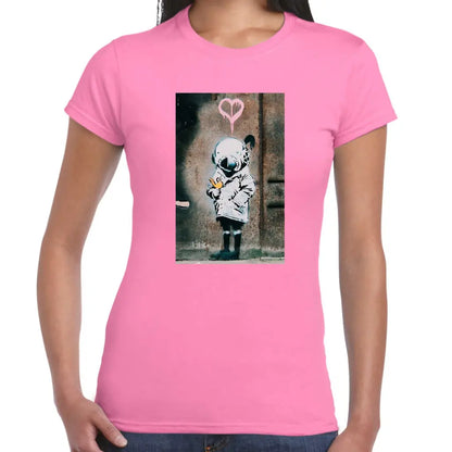 Dive Mask Girl Ladies Banksy T-Shirt - Tshirtpark.com