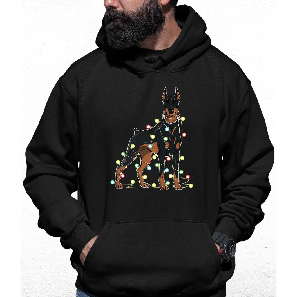 Doberman Lights Colour Hoodie - Tshirtpark.com