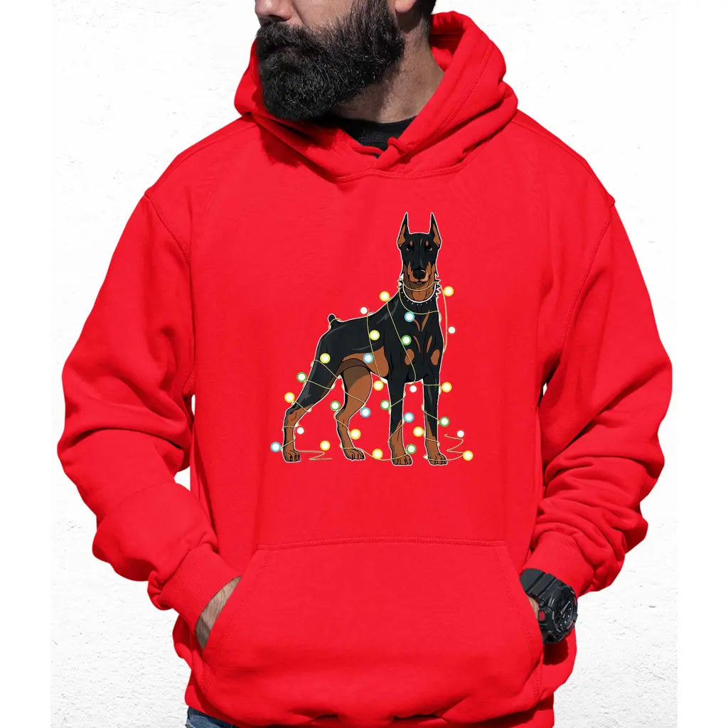 Doberman Lights Colour Hoodie - Tshirtpark.com