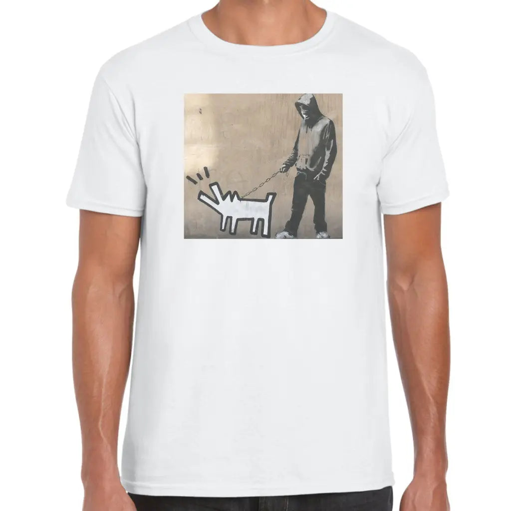 Dog On A Leash Banksy T-Shirt - Tshirtpark.com