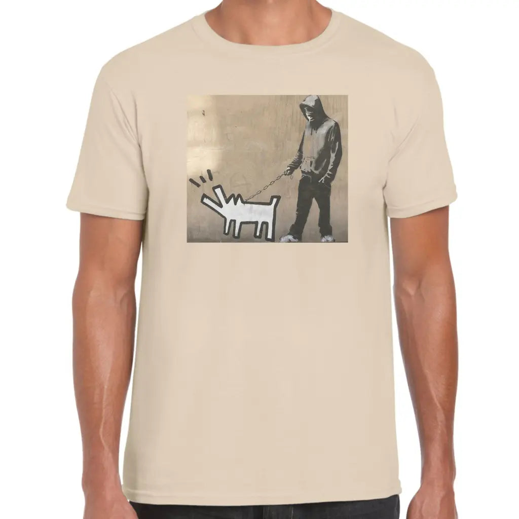 Dog On A Leash Banksy T-Shirt - Tshirtpark.com