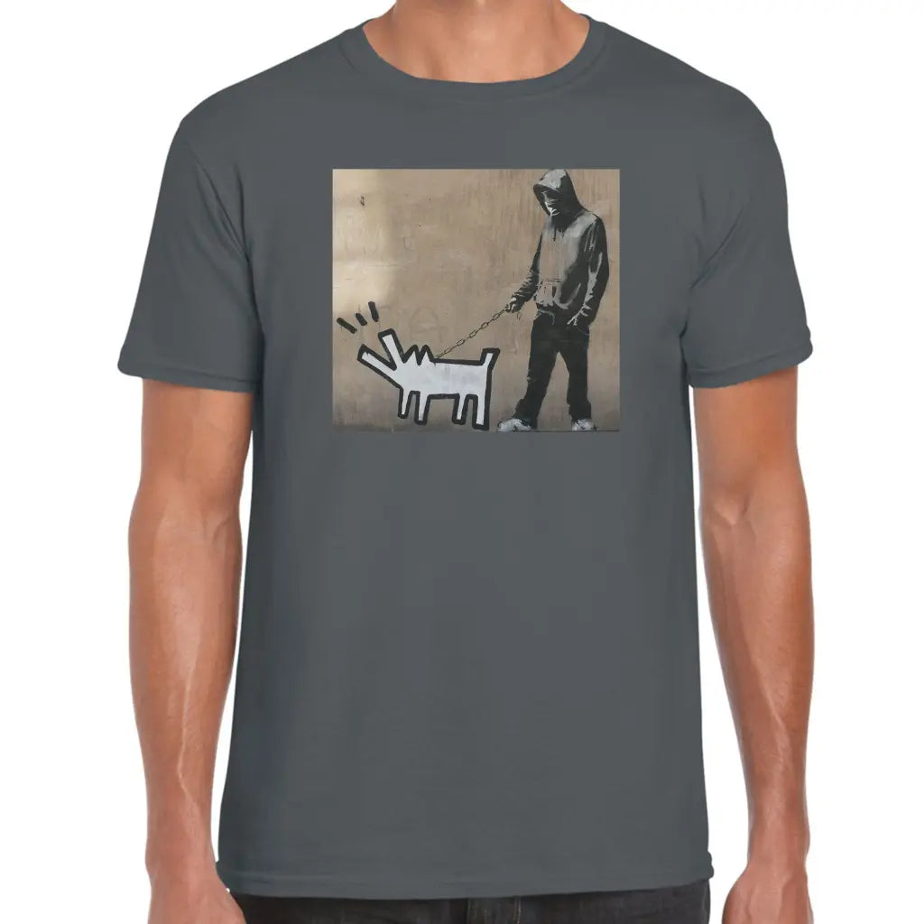 Dog On A Leash Banksy T-Shirt - Tshirtpark.com