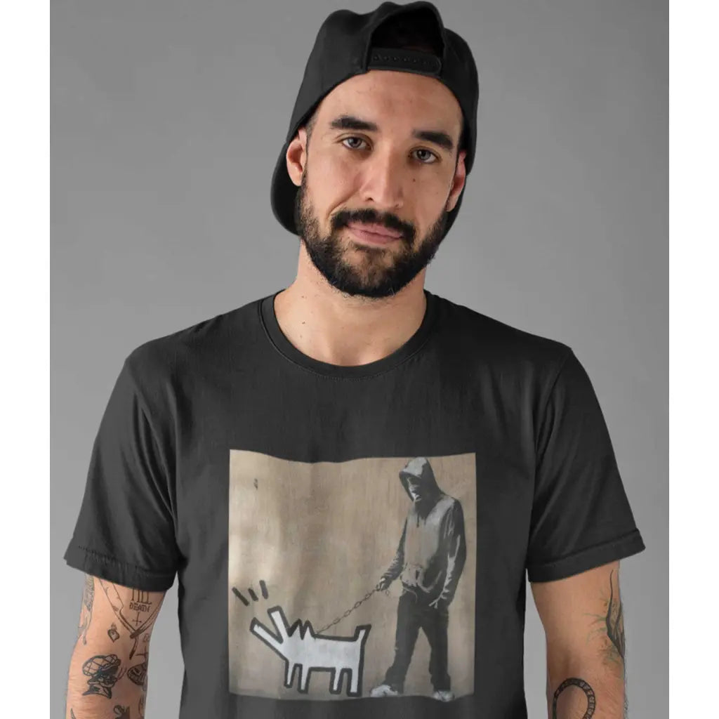 Dog On A Leash Banksy T-Shirt - Tshirtpark.com