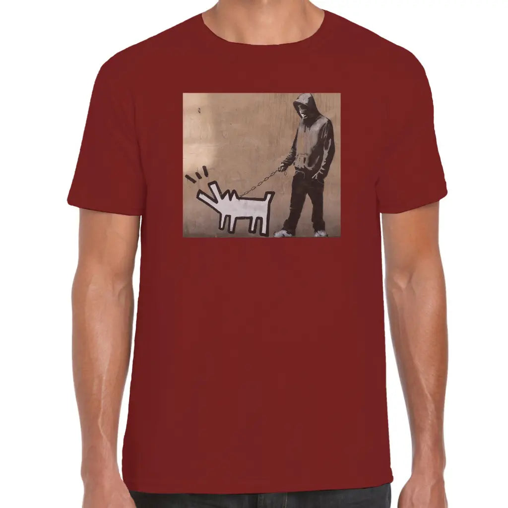 Dog On A Leash Banksy T-Shirt - Tshirtpark.com