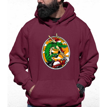 Dragon Biker Santa Colour Hoodie - Tshirtpark.com