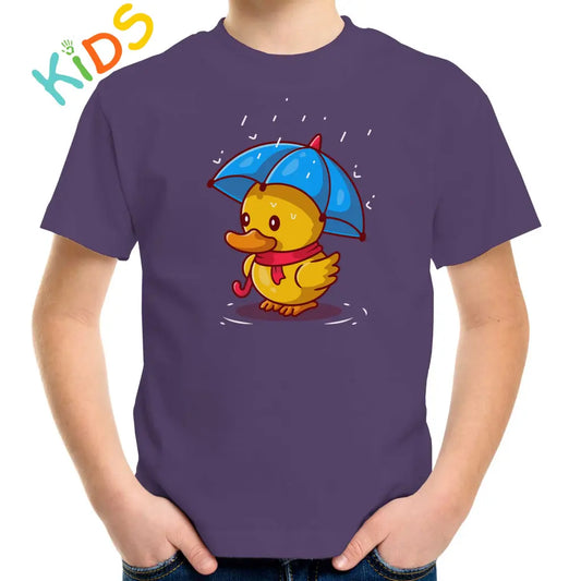 Duck In The Rain Kids T-shirt - Tshirtpark.com