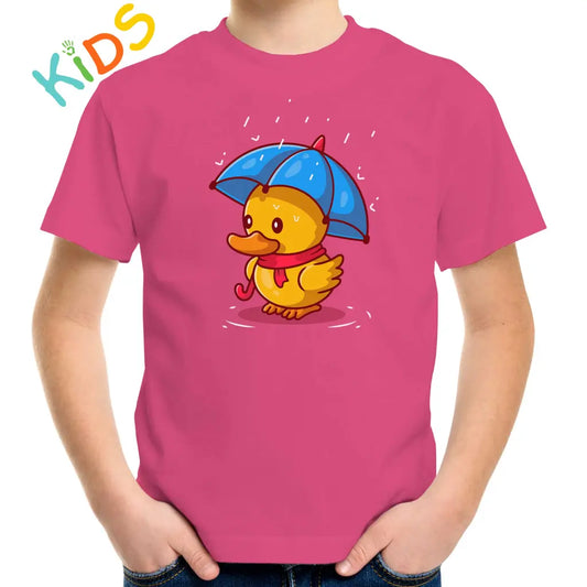 Duck In The Rain Kids T-shirt - Tshirtpark.com