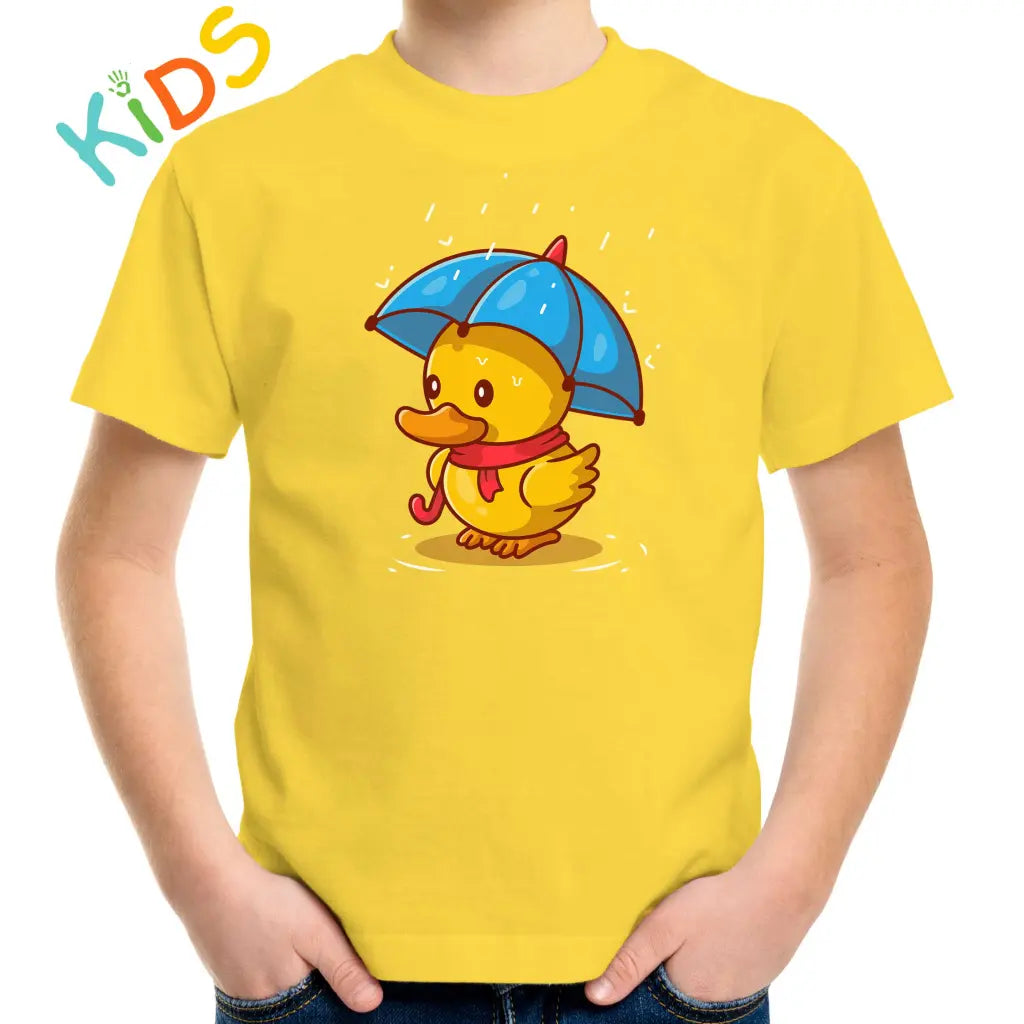 Duck In The Rain Kids T-shirt - Tshirtpark.com