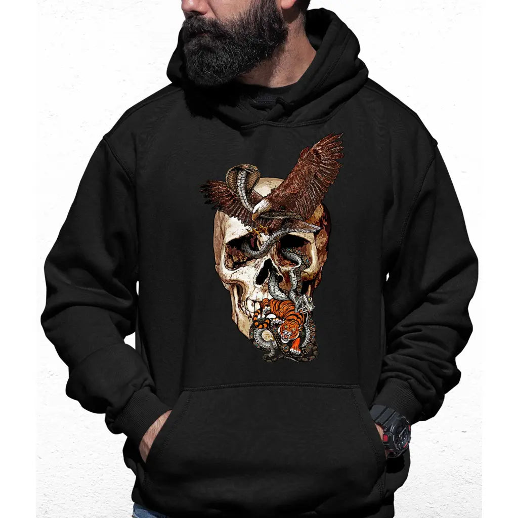 Eagle Skull Colour Hoodie - Tshirtpark.com