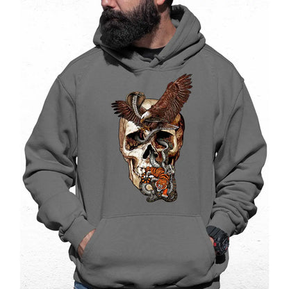 Eagle Skull Colour Hoodie - Tshirtpark.com