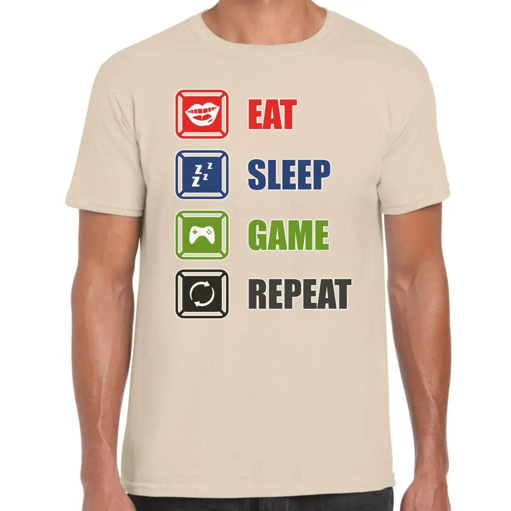 Eat sleep Game T-Shirt - Tshirtpark.com