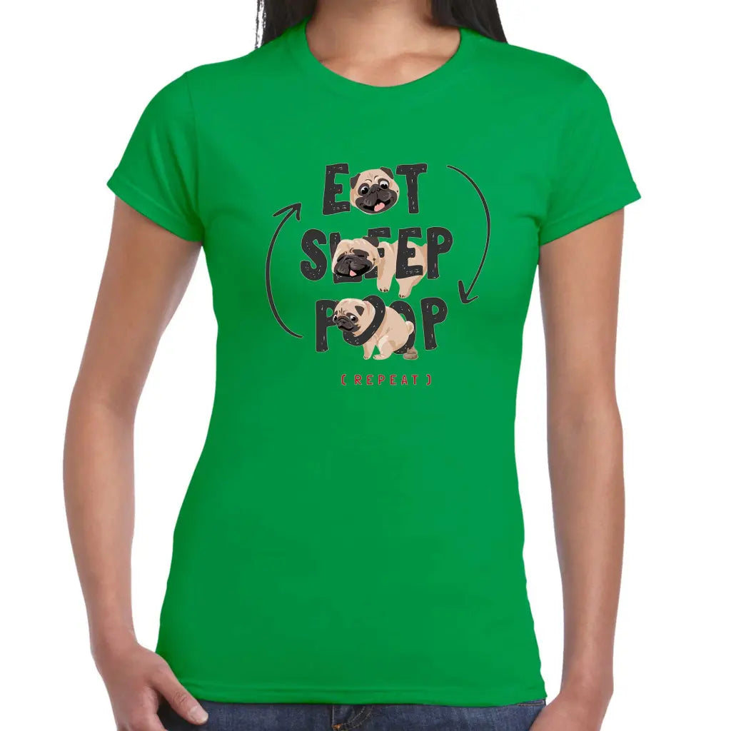 Eat Sleep Poop Ladies T-shirt - Tshirtpark.com
