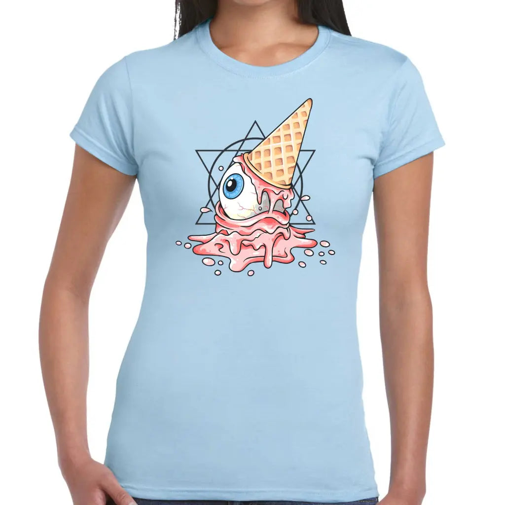 Eye Ball Ice Cream Ladies T-shirt - Tshirtpark.com