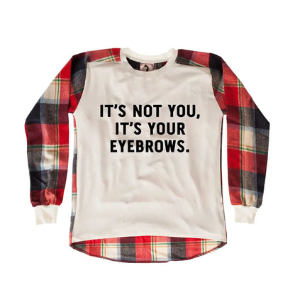 Eyebrows Chequered SweatShirt - Tshirtpark.com
