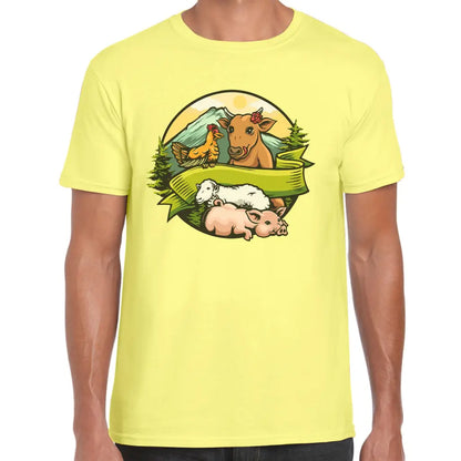 Farm Animals Circle T-Shirt - Tshirtpark.com